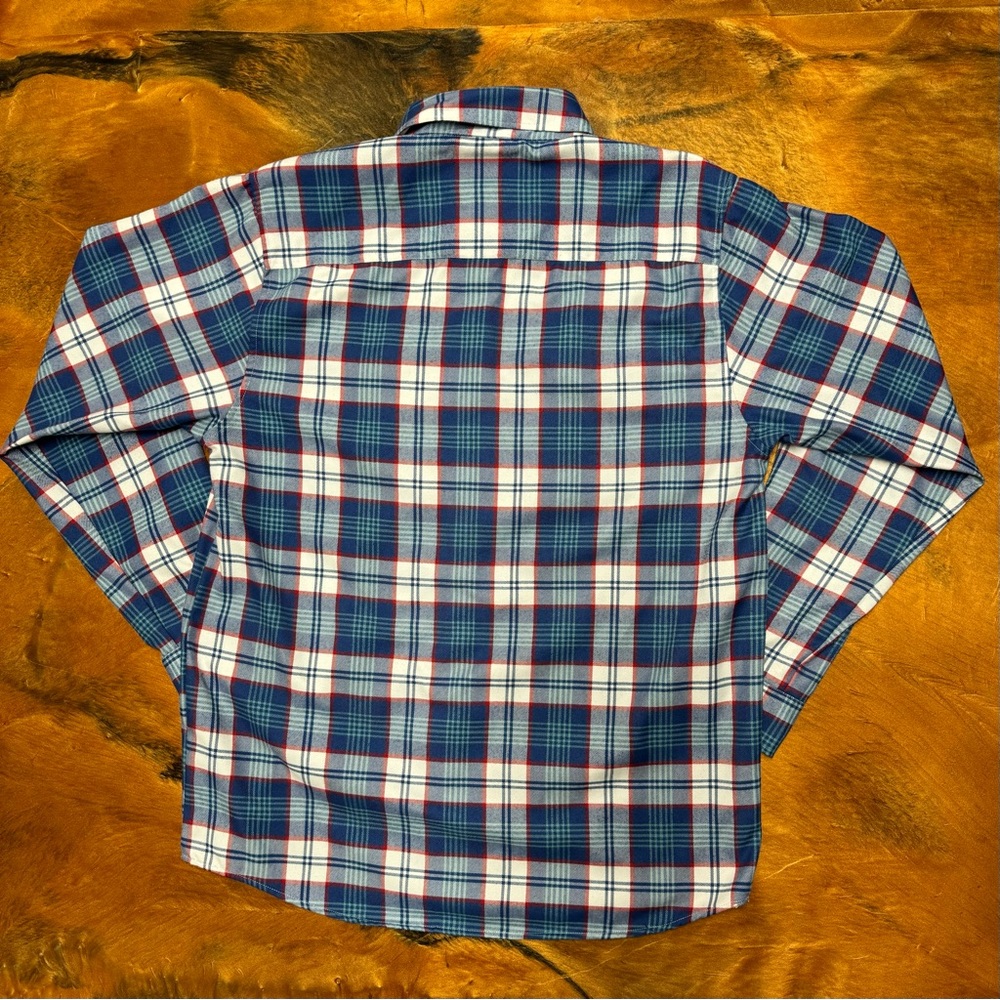 Dixxon The Deebo Blue Plaid Men's Flannel Shirt-Excellent Condition - Picture 2 of 7